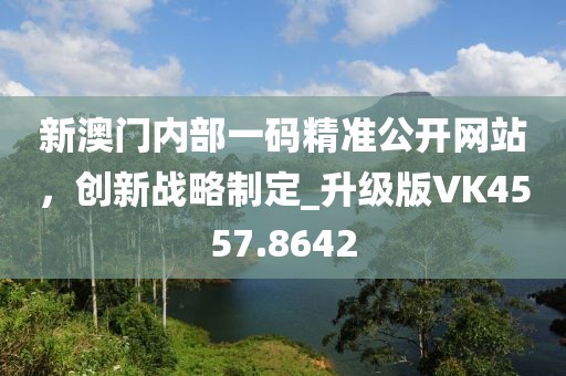 新澳门内部一码精准公开网站，创新战略制定_升级版VK4557.8642