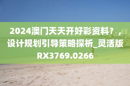 2024澳门天天开好彩资料？，设计规划引导策略探析_灵活版RX3769.0266