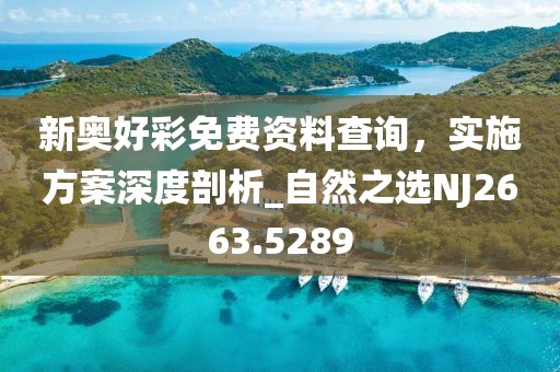 新奥好彩免费资料查询，实施方案深度剖析_自然之选NJ2663.5289