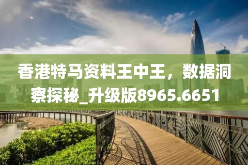 香港特马资料王中王，数据洞察探秘_升级版8965.6651