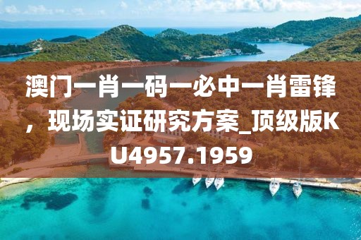 澳门一肖一码一必中一肖雷锋，现场实证研究方案_顶级版KU4957.1959