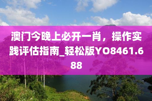 澳门今晚上必开一肖，操作实践评估指南_轻松版YO8461.688