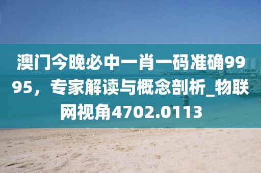 澳门今晚必中一肖一码准确9995，专家解读与概念剖析_物联网视角4702.0113