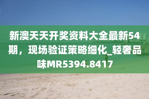 新澳天天开奖资料大全最新54期，现场验证策略细化_轻奢品味MR5394.8417