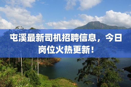 屯溪最新司机招聘信息，今日岗位火热更新！