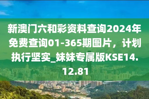 新澳门六和彩资料查询2024年免费查询01-365期图片，计划执行坚实_妹妹专属版KSE14.12.81