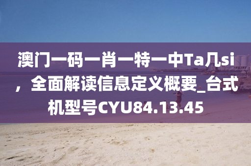 澳门一码一肖一特一中Ta几si，全面解读信息定义概要_台式机型号CYU84.13.45