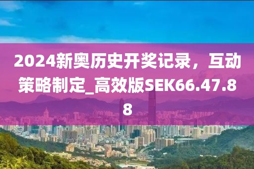 2024新奥历史开奖记录，互动策略制定_高效版SEK66.47.88