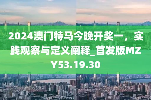 2024澳门特马今晚开奖一，实践观察与定义阐释_首发版MZY53.19.30