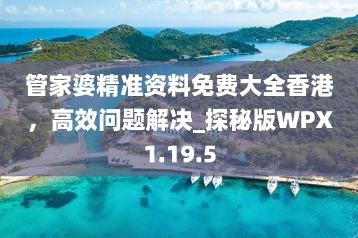 管家婆精准资料免费大全香港，高效问题解决_探秘版WPX1.19.5