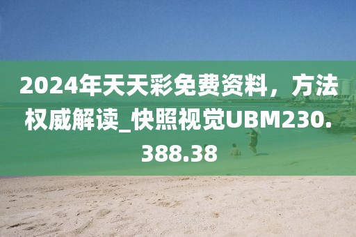 2024年天天彩免费资料，方法权威解读_快照视觉UBM230.388.38