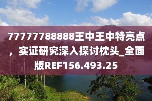 77777788888王中王中特亮点，实证研究深入探讨枕头_全面版REF156.493.25