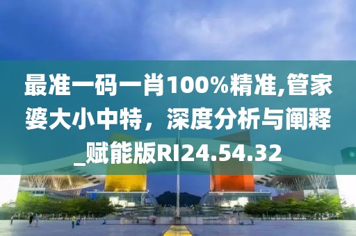 最准一码一肖100%精准,管家婆大小中特，深度分析与阐释_赋能版RI24.54.32