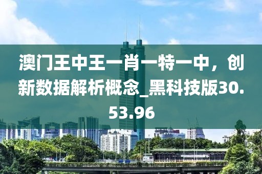 澳门王中王一肖一特一中，创新数据解析概念_黑科技版30.53.96