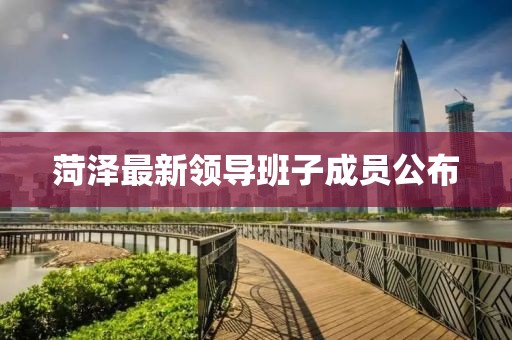 菏泽最新领导班子成员公布