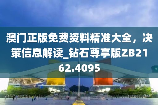 澳门正版免费资料精准大全，决策信息解读_钻石尊享版ZB2162.4095