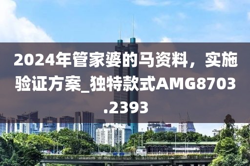 2024年管家婆的马资料，实施验证方案_独特款式AMG8703.2393