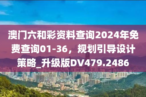 澳门六和彩资料查询2024年免费查询01-36，规划引导设计策略_升级版DV479.2486