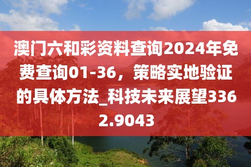 澳门六和彩资料查询2024年免费查询01-36，策略实地验证的具体方法_科技未来展望3362.9043