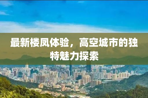 最新楼凤体验，高空城市的独特魅力探索