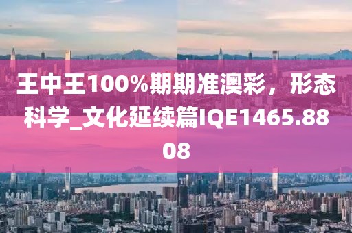 王中王100%期期准澳彩，形态科学_文化延续篇IQE1465.8808