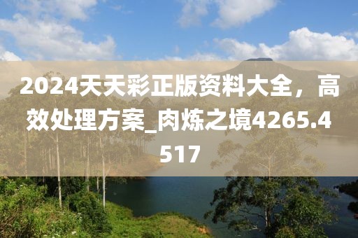 2024天天彩正版资料大全，高效处理方案_肉炼之境4265.4517