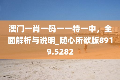 澳门一肖一码一一特一中，全面解析与说明_随心所欲版8919.5282