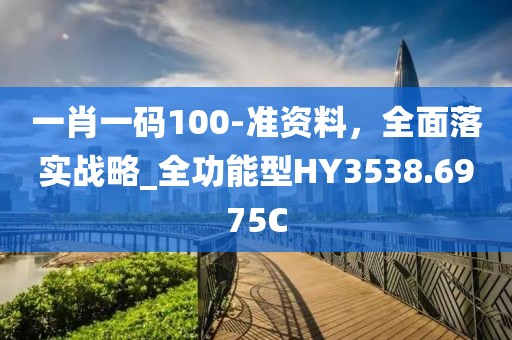 一肖一码100-准资料，全面落实战略_全功能型HY3538.6975C