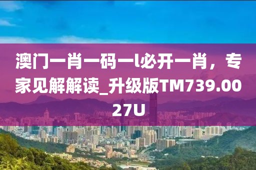 澳门一肖一码一l必开一肖，专家见解解读_升级版TM739.0027U
