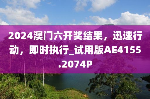 2024澳门六开奖结果，迅速行动，即时执行_试用版AE4155.2074P