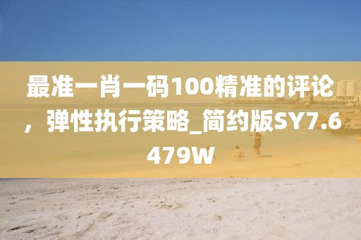 最准一肖一码100精准的评论，弹性执行策略_简约版SY7.6479W