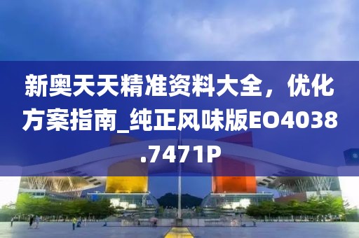 新奥天天精准资料大全，优化方案指南_纯正风味版EO4038.7471P