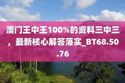 澳门王中王100%的资料三中三，最新核心解答落实_BT68.50.76