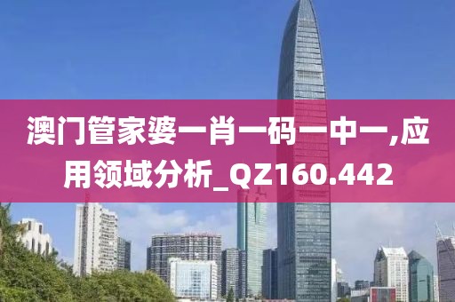 澳门管家婆一肖一码一中一,应用领域分析_QZ160.442