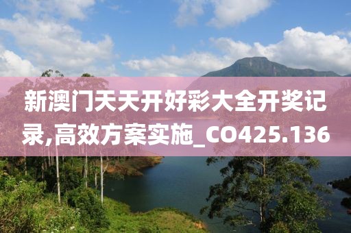 新澳门天天开好彩大全开奖记录,高效方案实施_CO425.136