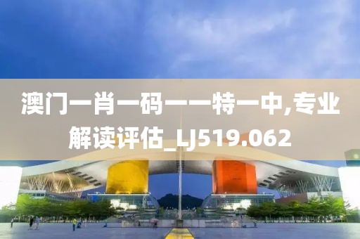 澳门一肖一码一一特一中,专业解读评估_LJ519.062
