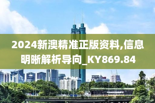 2024新澳精准正版资料,信息明晰解析导向_KY869.84