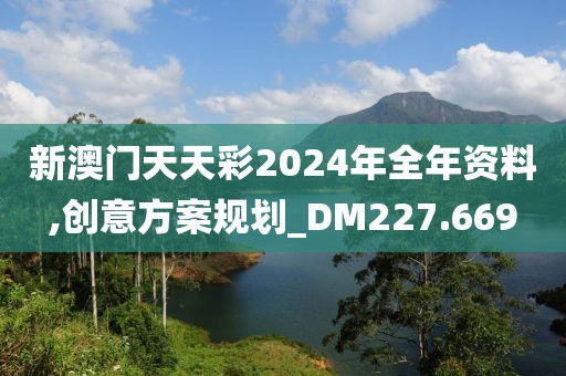 新澳门天天彩2024年全年资料,创意方案规划_DM227.669