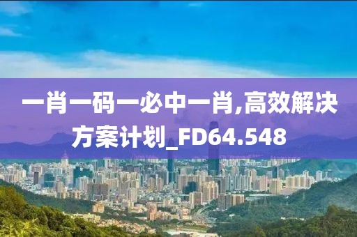 一肖一码一必中一肖,高效解决方案计划_FD64.548