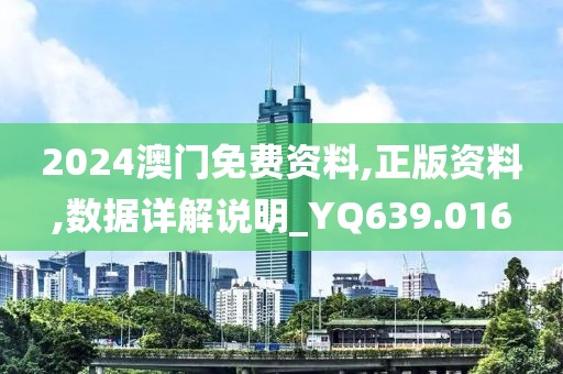 2024澳门免费资料,正版资料,数据详解说明_YQ639.016