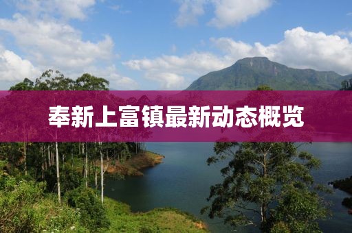 奉新上富镇最新动态概览