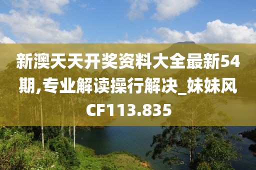 新澳天天开奖资料大全最新54期,专业解读操行解决_妹妹风CF113.835