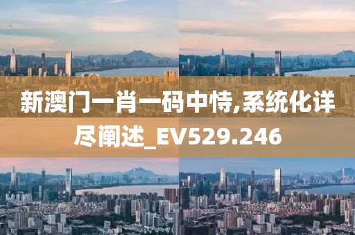新澳门一肖一码中恃,系统化详尽阐述_EV529.246