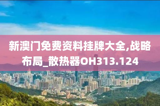 新澳门免费资料挂牌大全,战略布局_散热器OH313.124