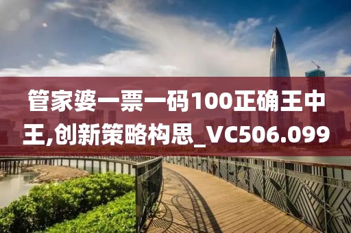 管家婆一票一码100正确王中王,创新策略构思_VC506.099