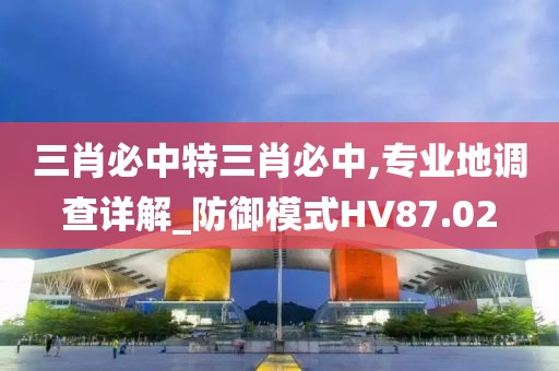 三肖必中特三肖必中,专业地调查详解_防御模式HV87.02