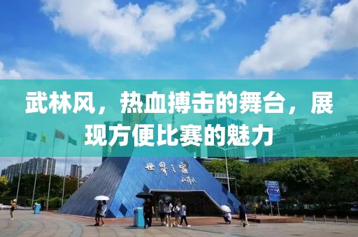 武林风，热血搏击的舞台，展现方便比赛的魅力