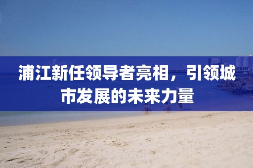 浦江新任领导者亮相，引领城市发展的未来力量