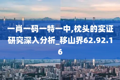 一肖一码一特一中,枕头的实证研究深入分析_移山界62.92.16