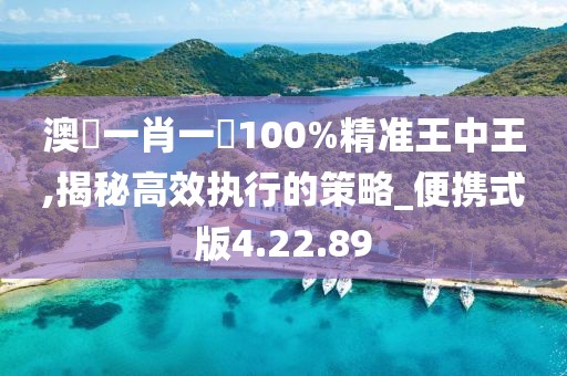 澳門一肖一碼100%精准王中王,揭秘高效执行的策略_便携式版4.22.89